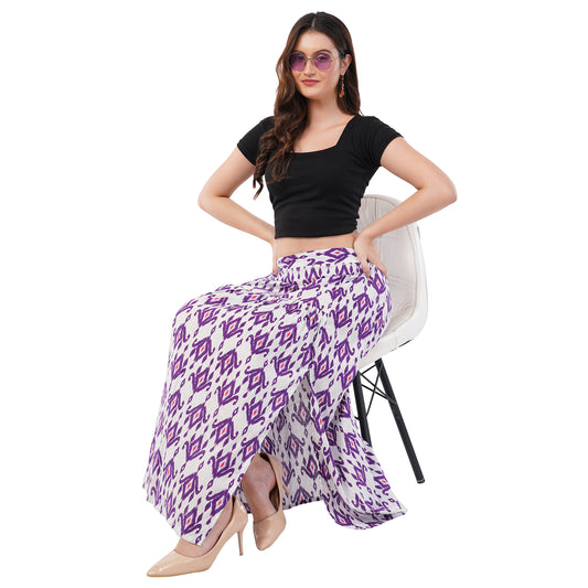 Rabhika Pure Cotton Slit Purple Maxi Skirt